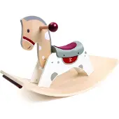 Hape 2-in-1 Hobbelpaard met Balansboard - Houten Schommelpaard Baby vanaf 12 Maanden