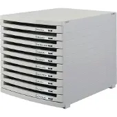 HAN CONTUR 1510-0-11 Ladebox Lichtgrijs DIN A4, DIN B4, DIN C4 Aantal lades: 10