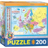 Eurographics (EURHR Kaart van Europa 200 Stuks Puzzel 200 Stuks Legpuzzel