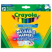 Crayola 12 Vilstiften Kegelpunt Ultra-Clean