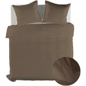 Yellow Suites Dekbedovertrek Percale-Katoen - Taupe 240 x 200/220 cm