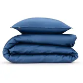 Zo! Home Satinado Navy Blue - 100% Katoen-Satijn - 260 x 200/220 cm