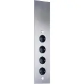 Thebo Wandcontactdoos met hoekmontage, model ST3007, roestvrij staal