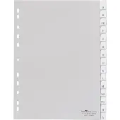 Durable A - Z Alfabetische tabbladen A4 Grijs 15 tabs PP (Polypropeen) 11 Gaten 6442