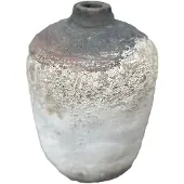 Ptmd Joseph White Round Terracotta Vase High