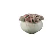Ptmd Jullia Green Ceramic Vase Flower Shaped Holes S