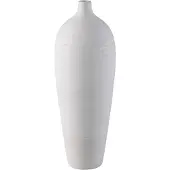 Ptmd Cavinn White Matt Ceramic Bottle Vase L