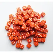 Spellenrijk Dobbelstenen 16mm - Oranje (100 stuks)