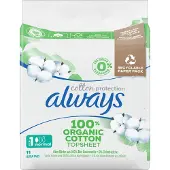Always Maandverband Bio Cotton Protection Ultra Normal met Vleugels 11 stuks