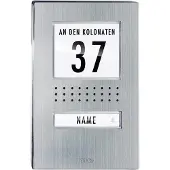 M-E MODERN-ELECTRONICS Deurintercom, bedraad, buitenunit, model ADV 110.1 EG, geschikt voor eengezinswoningen, roestvrij staal (ADV 110.1 EG)