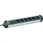 Bachmann stekkerdoos PRIMO CLASSIC ALU, 6-voudig, zonder