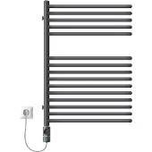 LuxeBath Elektrische badkamerradiator met verwarmingselement 600W U-vormige kamerscherm 500x800 mm antraciet