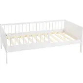 ML-Design Kinderbed 80x160 cm met lattenbodem en uitvalbeveiliging wit grenenhout ML design