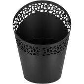 Esschert Design Vuuremmer zwart - laser cut rondjes