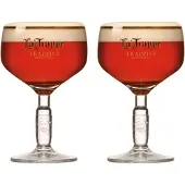 La Trappe Bierglazen Bokaal 250 ml - Set van 2 glazen voor -bier - Ideaal voor koude dranken - Vaatwasserbestendig - Helder glas - Glas - 250 x 250 x 150 mm - Glaswerk - Bierglazen
