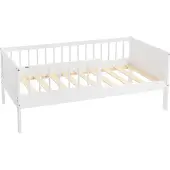 ML-Design Kinderbed 70x140 cm met lattenbodem en uitvalbeveiliging wit grenenhout ML design