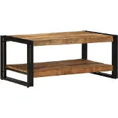 vidaXL Salontafel 90x50x38 cm massief ruw mangohout