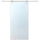 Vente-unique Schuifdeur met opbouwsysteem CLEAVER - H205 x L93 cm - Gehard glas