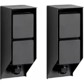 Ks Verlichting Set van 2 Tuinstopcontact Double Wall buitenstopcontact zwart