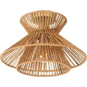 Lucide TASMAN - Plafonnière (Plafondlamp) - Ø 32 cm - 1xE27 - Naturel - Japandi