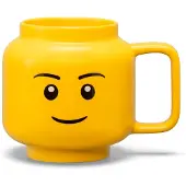 LEGO - Keramische Mok Hoofd Happy Boy 255 ml - Aardewerk - Geel