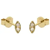 Karma Oorbellen Zirconia Eye | Goud