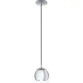 Eglo Rocamar hanglamp - E27 - 1 Lichts - Ø19 cm - glas - Grijs/Zilver