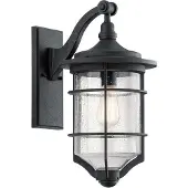 Kichler Wandlamp buiten Royal Marine, zwart, metaal, Antiek, Wandlamp buiten