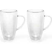 Bredemeijer - Dubbelwandige koffieglazen en theeglazen 295ml (set van twee stuks)