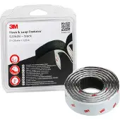 3M SJ352B Hersluitbare Lus En Haak Klittenband Zwart - 25mm X 1.25 M X 4.4mm