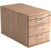 Hjh OFFICE PRO SIGNA TC30 RE - Rolcontainer Hout Walnoot met 3 lades Rail handvat (kunststof)