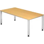 Hjh OFFICE PRO QUEO 2E S - Beuken 200 x 100 Tafelhoogte I In hoogte verstelbaar
