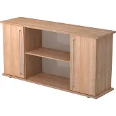 Hjh OFFICE PRO KAPA SB | Dressoir | met deuren - Walnoot Sideboard Rail handvat (kunststof)