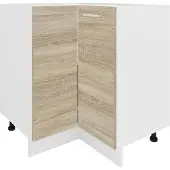 VCM Esilo keuken onderkast , hoekkastwit, eik decor.
