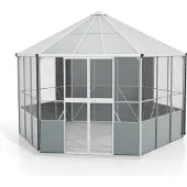 Vitavia Tuinkas Circus 9000 - Polycarbonaat 6mm - Geanodiseerd Aluminium - 336x383x284 Cm