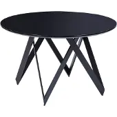 Beliani OXHILL - Ronde eettafel - Zwart - 90 cm - MDF