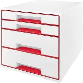 Leitz Wow Desk Cube 4 Drawers 2 Large And 2 Small Buc Drawers Wit Kinderen
