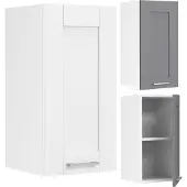 Hioshop Colura keuken bovenkastje 30 cm 1 deur antracietgrijs, wit.