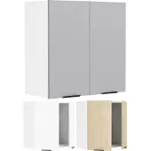 Hioshop Fasola keuken bovenkastje 60 cm 2 deuren eik decor, wit.