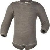 Engel - Baby-Body Langarm Mit Druckverschluss Schulter - Merino-ondergoed 50/56, bruin