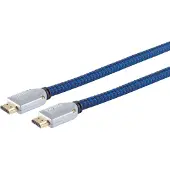 S-Impuls HDMI A-St./HDMI A-St. Metall-St. verg sw-blauer 1m