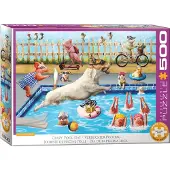 Sonstige Verlage Crazy Pool Day - Lucia Heffernan Puzzel (500 XL stukjes)