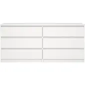 Ebuy24 Naia kommode 6 lades wit.