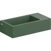 Clou Flush 3 Fontein 36x18cm Keramiek - Zonder Kraangat - Rechts - Mat Pijnboom Groen - 8717462013050 - Rechthoekig - Wastafels, Fonteinen,