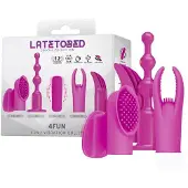 Latetobed - 4fun Vibrating Bullet And 4 Sleeves Usb Waterproof Silicone