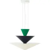 &tradition Gio LN15 hanglamp Ø92 cm Signal green-deep blue-ecru
