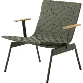 &tradition Ville Outdoor AV45 loungestoel met armleuningen. Bronze green