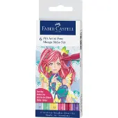 Faber-Castell Set van 6 Pitt tekenpennen Manga Shôjo