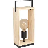 Eglo Tafellamp Famborough, hout licht, Woon-/ Eetkamer, Hout, Scandinavisch, tafellamp
