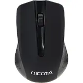 Dicota Draadloze Muis Zwart – 1000 DPI Optische Sensor – USB Plug & Play – Geschikt voor Links- en Rechtshandigen